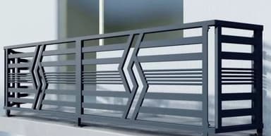 Custom pipe iron railings design for residential property