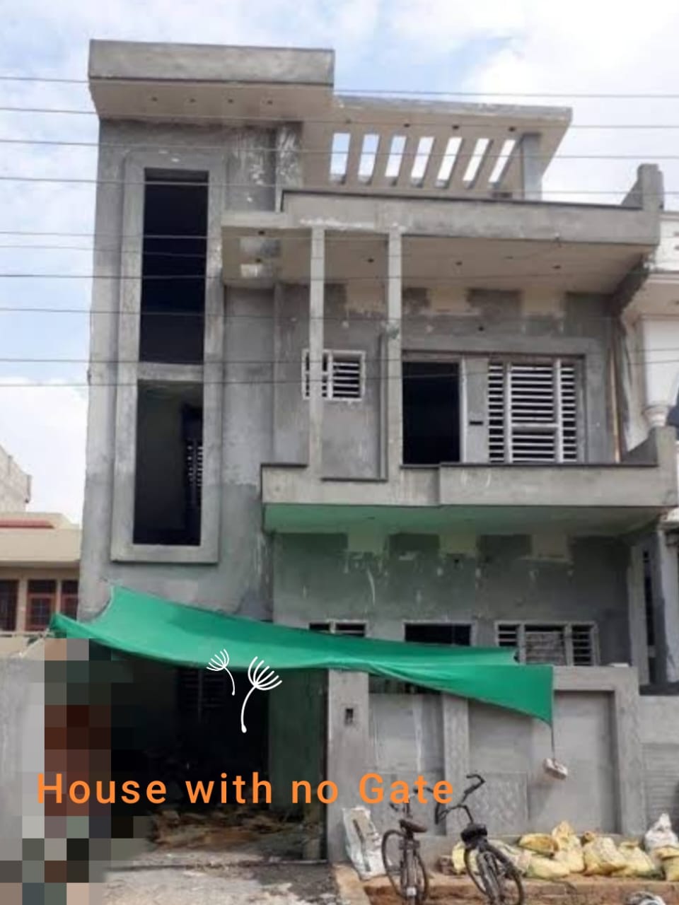 House without gate